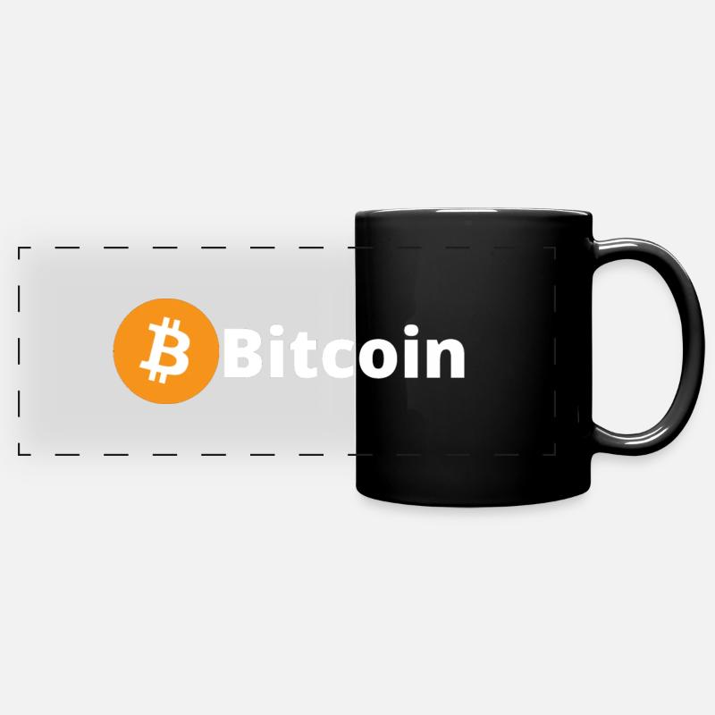 Bitcoin (Bitcoin) - Panorama-Tasse farbig - Schwarz