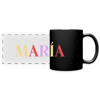 Name Spanish woman María - Full Colour Panoramic Mug - black - Front