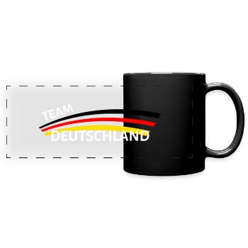 team deutschland - Panorama-Tasse farbig - Schwarz - Vorne