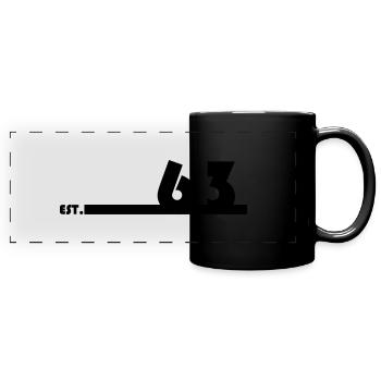 63_Black - Panorama-Tasse farbig - Schwarz - Vorne