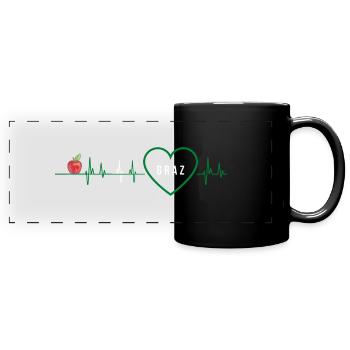 Graz Fréquence Puls Cardio - Mug panoramique uni - noir - Devant