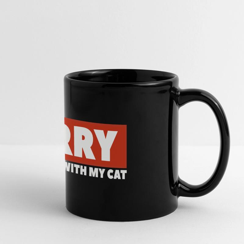 Chat/ Chat / Drôle de parole de chat Mug panoramique uni