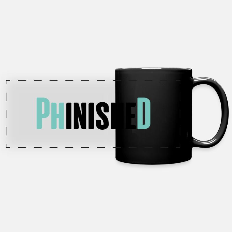 Doktor Phd Student Uni Geschenk - Panorama-Tasse farbig - Schwarz