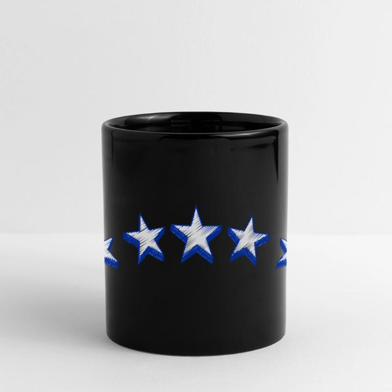 Stjerner blå Panoramakrus, farvet