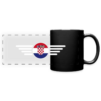 Croatie Style Design T-shirt - Mug panoramique uni - noir - Devant