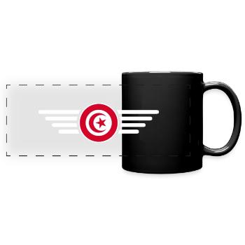 T-shirt design de style tunisien - Mug panoramique uni - noir - Devant