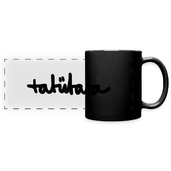 tatütata – Feuerwehr, Polizei (dh) - Panorama-Tasse farbig - Schwarz - Vorne