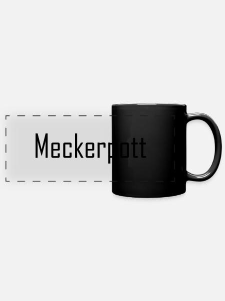 Meckern - Panorama-Tasse farbig - Schwarz