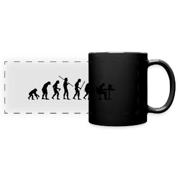 Evolution - Mug panoramique uni - noir - Devant