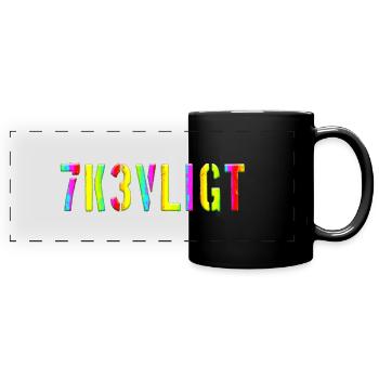 sms chat language fortifications english three 3 three - Full Colour Panoramic Mug - black - Front