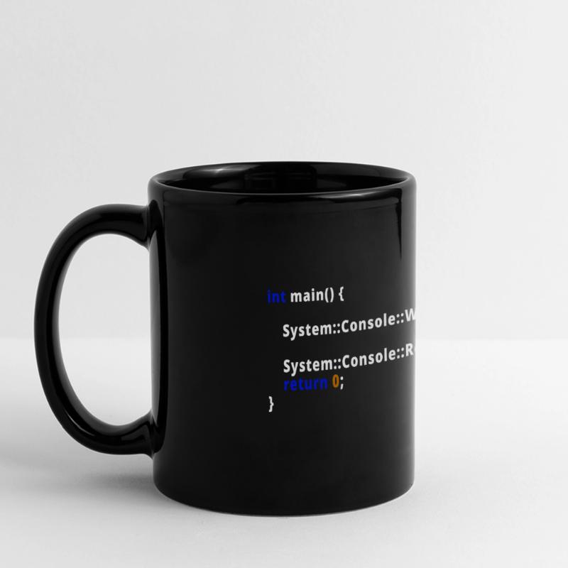 Programmierer Admin IT Code Nerd Hallo Welt EDV Panorama-Tasse farbig