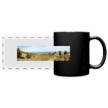 Paysage de Kos et vue sur le littoral - Mug panoramique uni - noir - Devant
