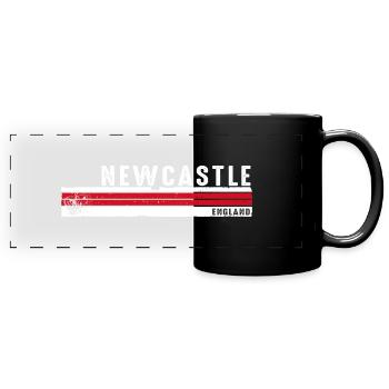 Newcastle - Englands historisches Erbe - Panorama-Tasse farbig - Schwarz - Vorne