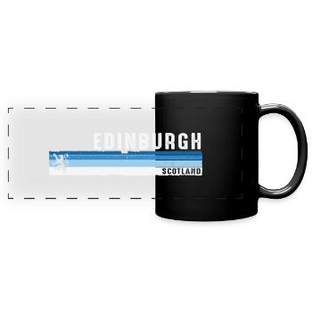 Edinburgh Schottland Schottisches Souvenir für Großbritannien - Panorama-Tasse farbig - Schwarz - Vorne