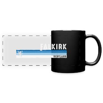 Falkirk Schottland Ikonisches schottisches Erbe - Panorama-Tasse farbig - Schwarz - Vorne