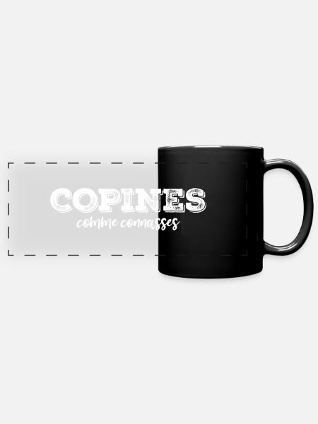 Freundinnen als - Panorama-Tasse farbig - Schwarz