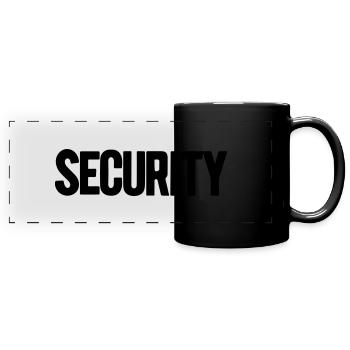 Sicherheit - Panorama-Tasse farbig - Schwarz - Vorne