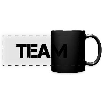 équipe - Mug panoramique uni - noir - Devant