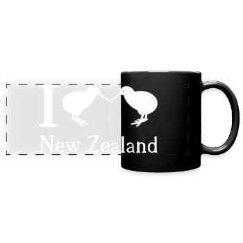 J’adore la Nouvelle-Zélande - Mug panoramique uni - noir - Devant