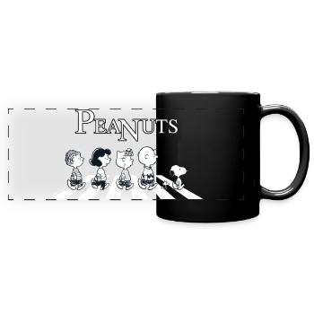 Peanuts Snoopy Charlie Brown Sally Lucy Abbey Road - Panorama-Tasse farbig - Schwarz - Vorne
