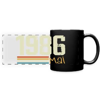 Mai 1986 - Mug panoramique uni - noir - Devant