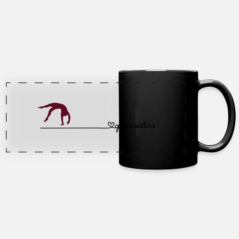 love gymnastics - Panorama-Tasse farbig - Schwarz