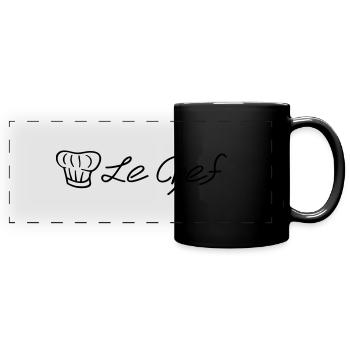 le_chef__f1 - Mug panoramique uni - noir - Devant