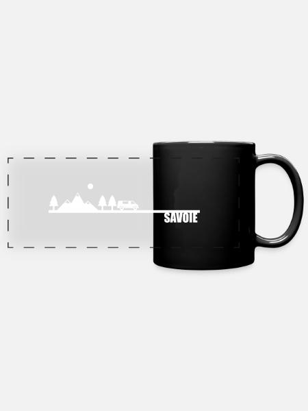 Savoyen Gebirge Van Leben - Panorama-Tasse farbig - Schwarz