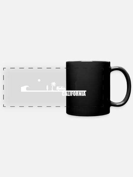 California Wave Surf Van Leben - Panorama-Tasse farbig - Schwarz