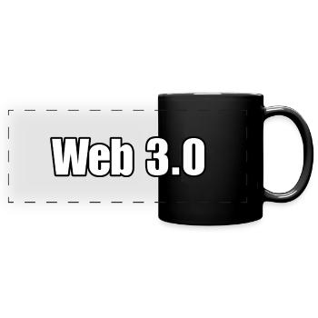 Web 3.0, finance crypto trading, tech addict - Full Colour Panoramic Mug - black - Front