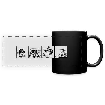 rasta skateboard - Panorama-Tasse farbig - Schwarz - Vorne