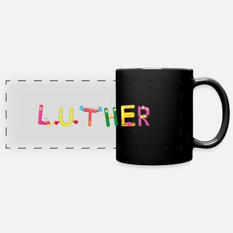 Luther - Panorama-Tasse farbig - Schwarz