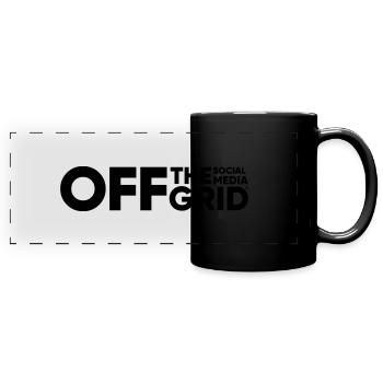 AUS DEM SOCIAL MEDIA GRID® - Panorama-Tasse farbig - Schwarz - Vorne