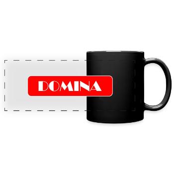 Domina ou maîtresse bdsm - Mug panoramique uni - noir - Devant