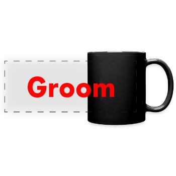 Groom - Panorama-Tasse farbig - Schwarz - Vorne