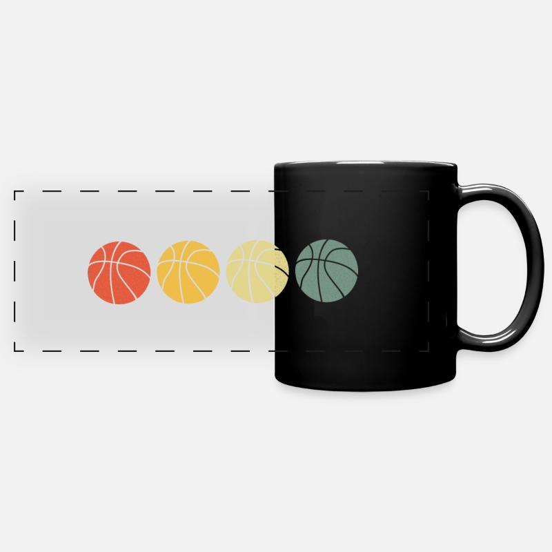 Basketball vintage retro - Full Colour Panoramic Mug - black