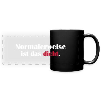 Handwerker Handyman Handwerk Werkzeug Baustelle - Panorama-Tasse farbig - Schwarz - Vorne