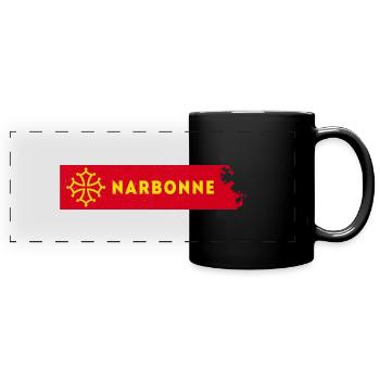 Narbonne Occitanie Frankreich Okzitanisch France - Panorama-Tasse farbig - Schwarz - Vorne