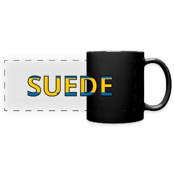 Flag of Sweden - Full Colour Panoramic Mug - black - Front