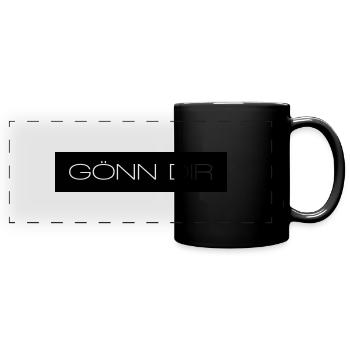 Treat yourself - Full Colour Panoramic Mug - black - Front