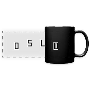 Oslo - Mug panoramique uni - noir - Devant