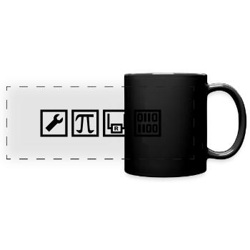 Techniker - Panorama-Tasse farbig - Schwarz - Vorne