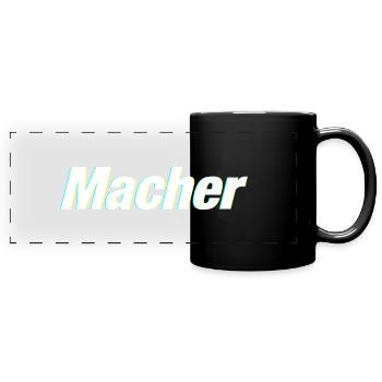 Macher - Panorama-Tasse farbig - Schwarz - Vorne
