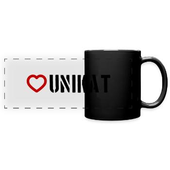 One-of-a-kind heart - Full Colour Panoramic Mug - black - Front