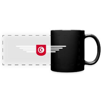 Tunesien Design – Für Kulturfans - Panorama-Tasse farbig - Schwarz - Vorne