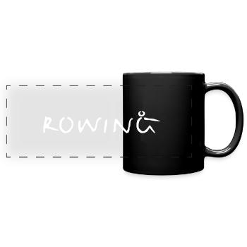 Ruderdesign 1 - Panorama-Tasse farbig - Schwarz - Vorne