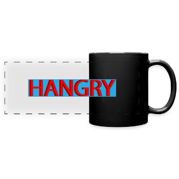 Hangry - Panorama-Tasse farbig - Schwarz - Vorne