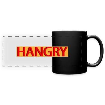 Hangry - Panorama-Tasse farbig - Schwarz - Vorne
