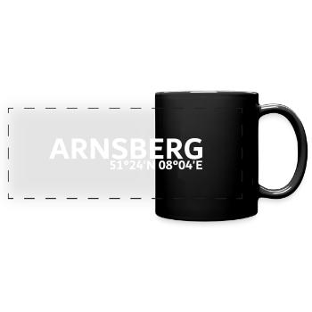Arnsberg coordinates - Full Colour Panoramic Mug - black - Front