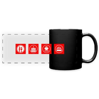 Trading de Bitcoin et d'actions cryptographiques - Mug panoramique uni - noir - Devant